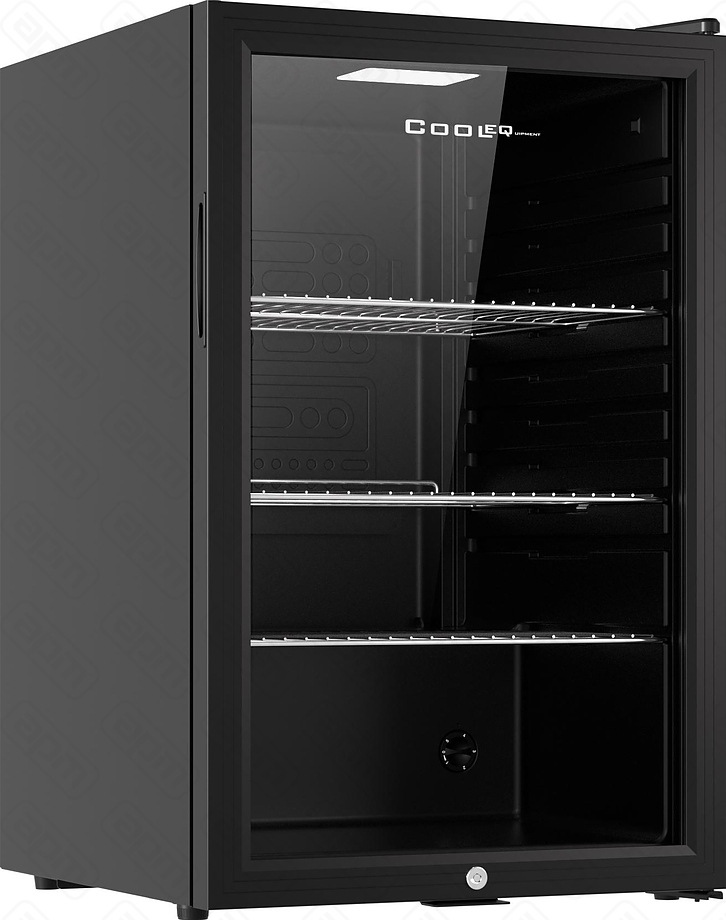 ШКАФ ХОЛОДИЛЬНЫЙ СО СТЕКЛОМ COOLEQ TBC-145N ЧЕРНЫЙ